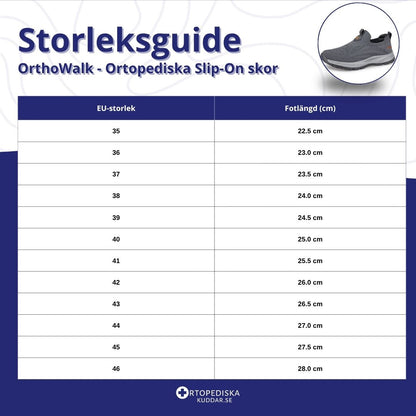 OrthoWalk - Ortopediska Slip-On Stickade Sneakers