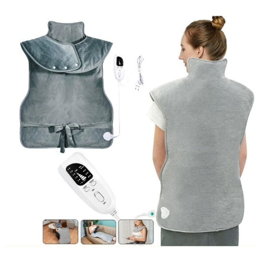 Värmefilt för Rygg, Axlar och Nacke – 6 Temperaturinställningar, Flanell