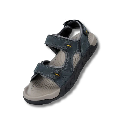 Herrsandaler i Läder med Bred Passform