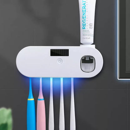 UV tandborstsanerare med tandkrämspressare