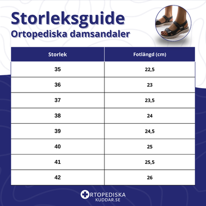 Damsandaler ortopediska – halkfri ergonomisk sula