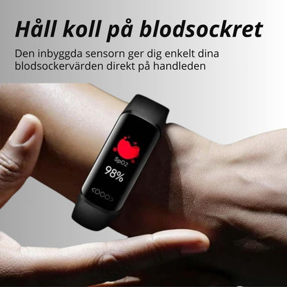 HealthGuard Watch 03 – Hälsoklocka med Blodsockermätning & Puls