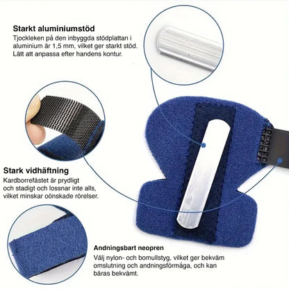 Justerbar Fingerskena med Aluminiumstöd – Stabiliserande Stöd för Fingrar