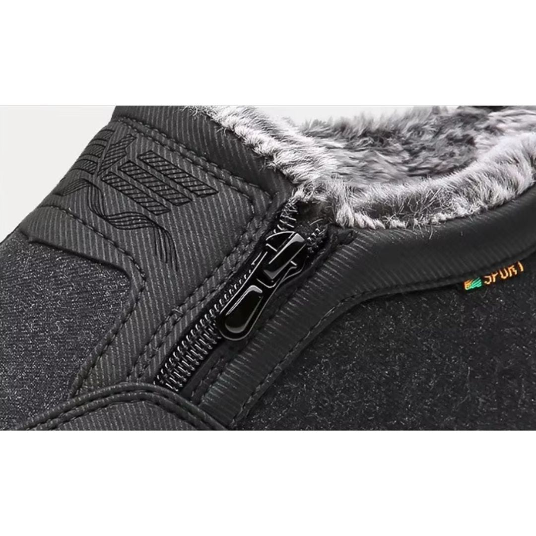 Herr ortopediska vinterboots med dragkedja – komfort och stöd för långa promenader